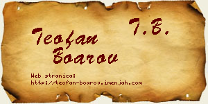 Teofan Boarov vizit kartica